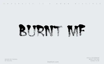 Burnt MF Font
