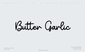 Butter Garlic Font