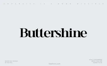 Buttershine Serif Font