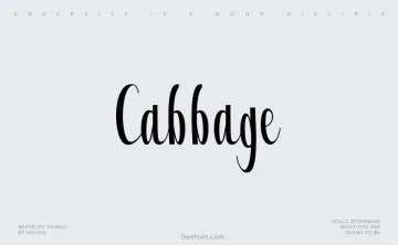 Cabbage Font
