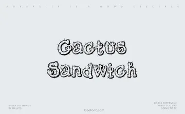 Cactus Sandwich Font