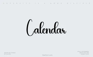 Calendar Font