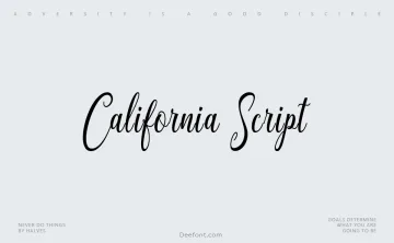 California Script Font