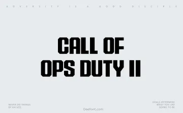 Call of Ops Duty II Font