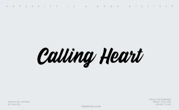 Calling Heart Font