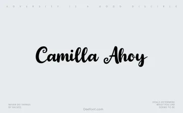 Camilla Ahoy Font