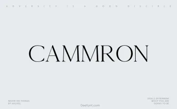 Cammron Serif Font