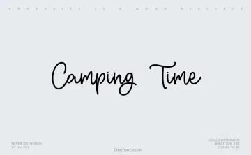 Camping Time Font