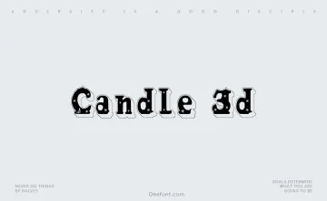 Candle 3d Font