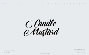 Candle Mustard Font