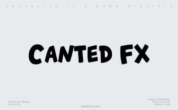 Canted FX Font