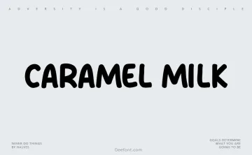Caramel Milk Font