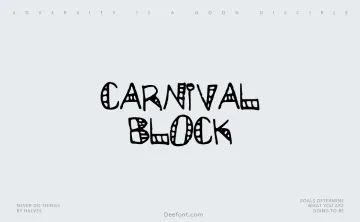 Carnival Block Font