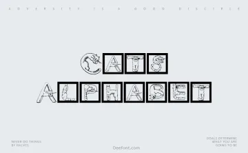 Cats Alphabet Font