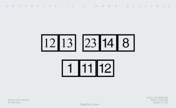 CD Numbers Font