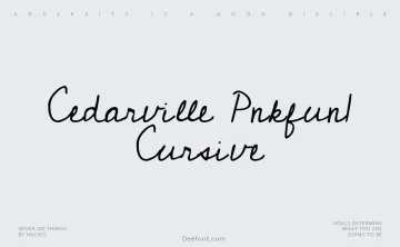 Cedarville Pnkfun1 Cursive Font