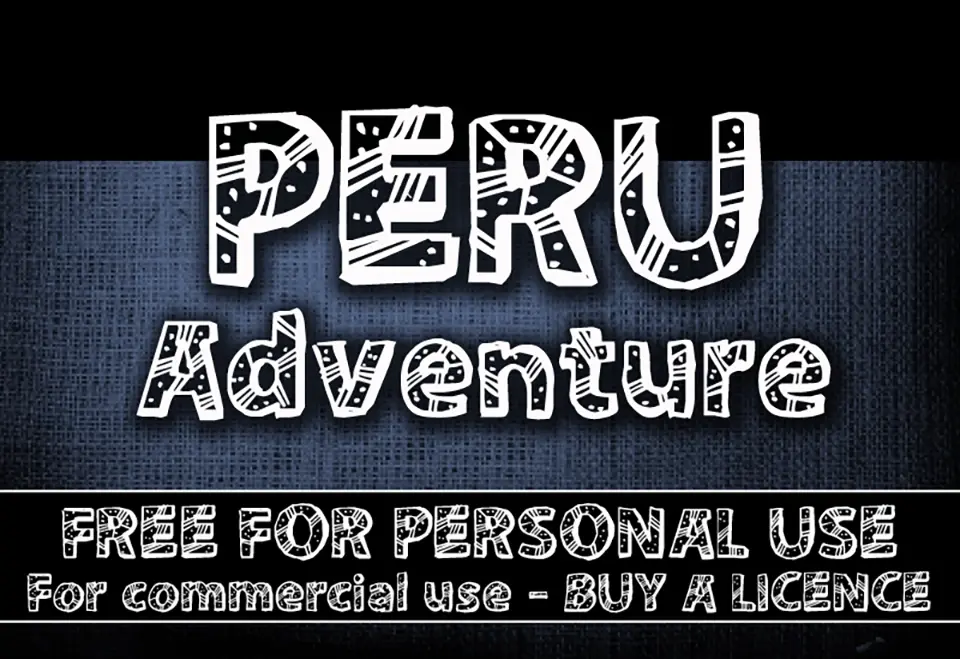 CF Peru Adventure Font