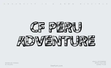 CF Peru Adventure Font