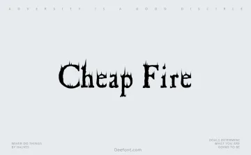Cheap Fire Font
