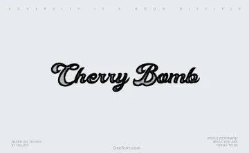 Cherry Bomb Typeface