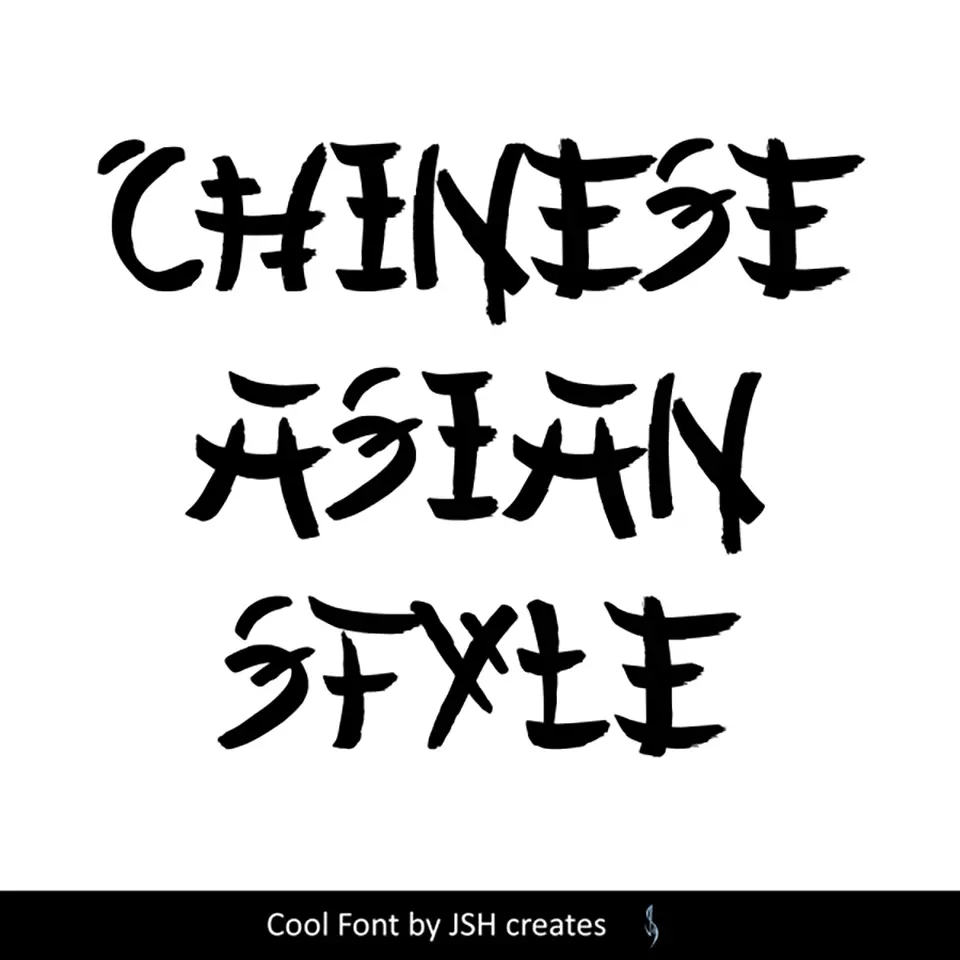 Chinese Asian Style Font