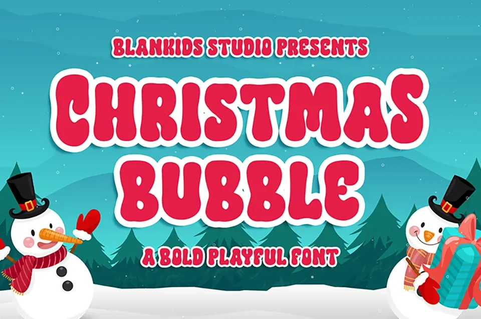 Christmas Bubble Font