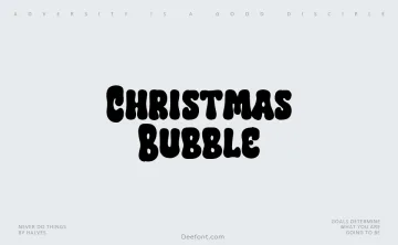 Christmas Bubble Font