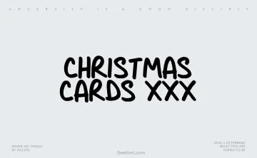 Christmas Cards xxx Font