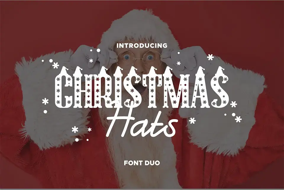 Christmas Hat Font
