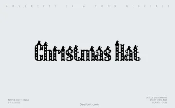 Christmas Hat Font