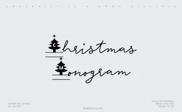 Christmas Monogram Font