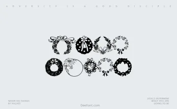 Christmas Wreath Font