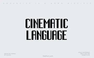 Cinematic Language Font