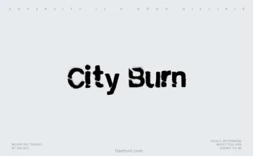 City Burn Font
