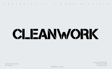 Cleanwork Font