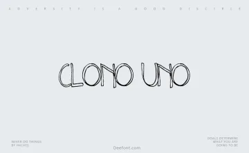Clono Uno Font
