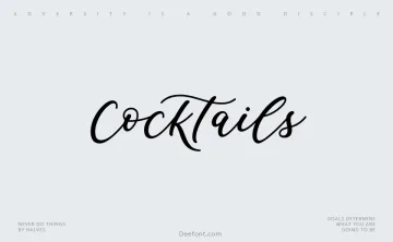 Cocktails Font