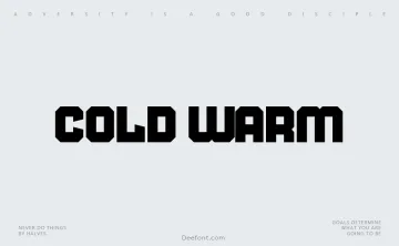Cold Warm Font