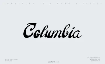 Columbia Font