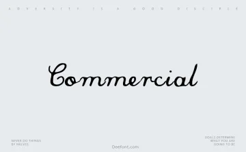 Commercial Script Font