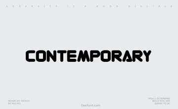 Contemporary Font