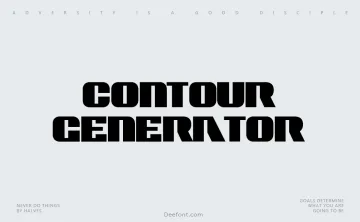 Contour Generator Font