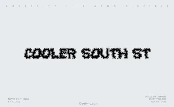 Cooler South St Font