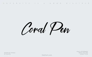 Coral Pen Font