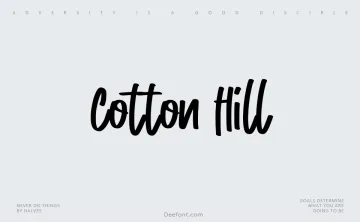 Cotton Hill Font
