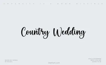 Country Wedding Font
