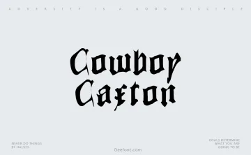Cowboy Caxton Font