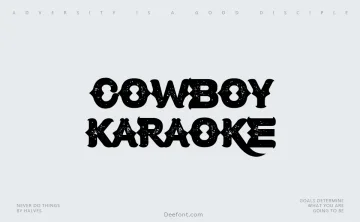 Cowboy Karaoke Font