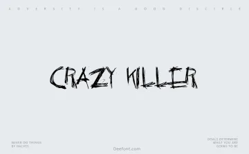 Crazy Killer Font