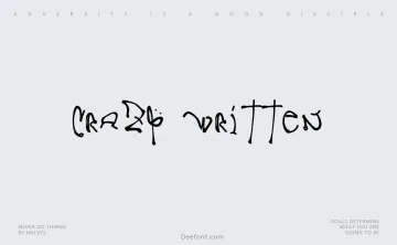 Crazy Written Font